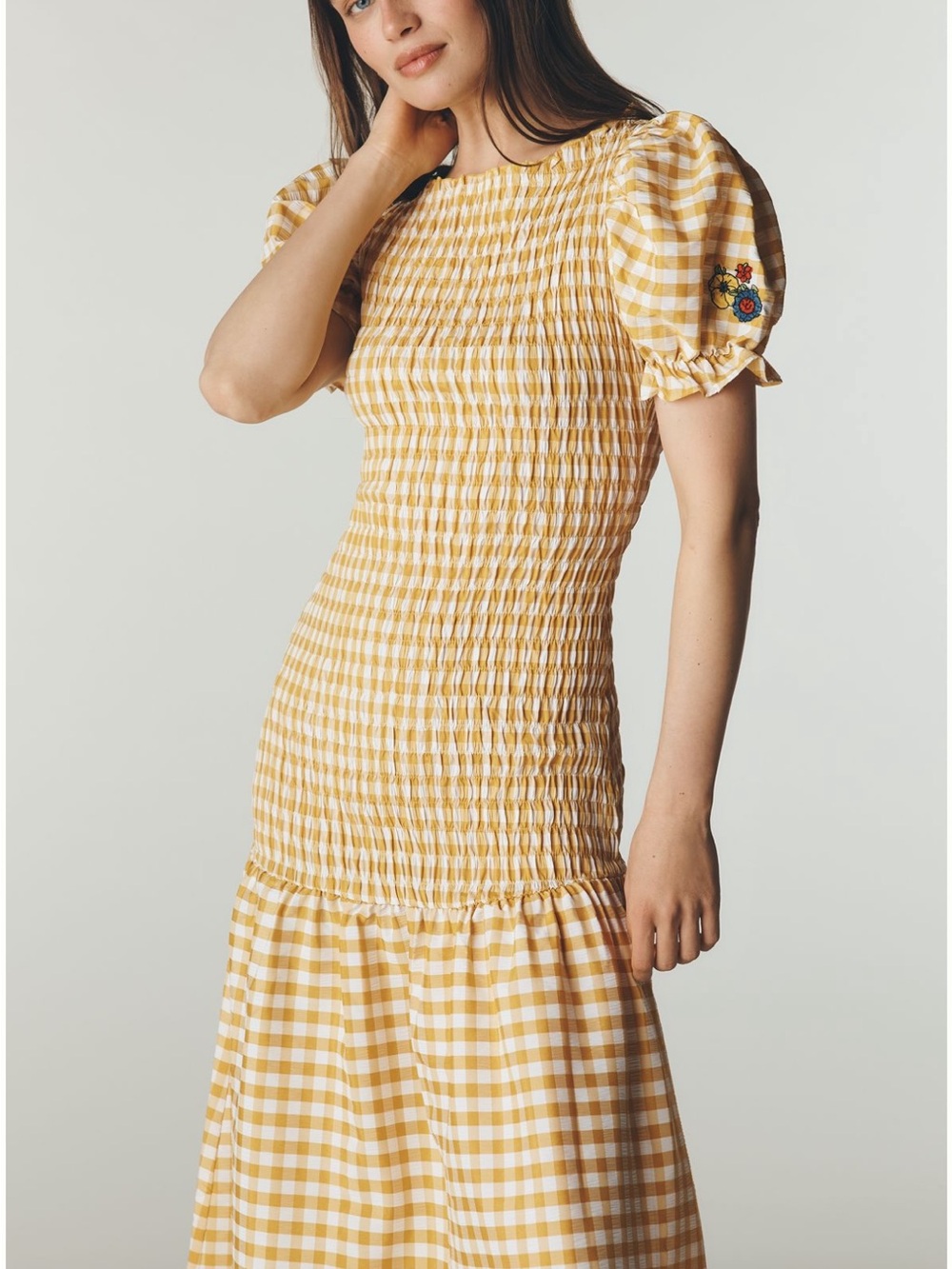 Lisa Says Gah Fiona Midi Dress - Sunshine - Picture 3 of 4
